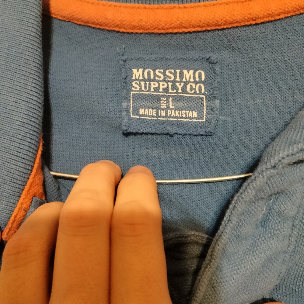 *2/$10*Mossimo Supply Co mens blue polo sz Large